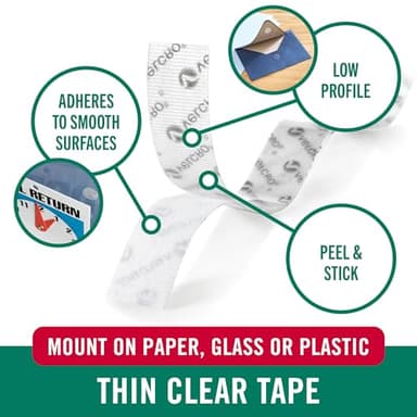 VELCRO Brand Thin Clear Tape | 15 Ft x ¾” | Cut Strips to Length | Home Office or Crafts Fastening Solution | Large Roll, 91325 - Image 2