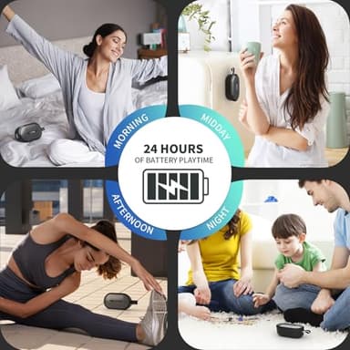 SOWO Wireless Portable Small Speaker, Ultra Magnetic Bluetooth Speaker for Golf Cart, Coverless IP67 Waterproof, 24 H Playtime, Pro Sound, Clip Hanging Design for Outdoor, Indoor - Black - Image 7