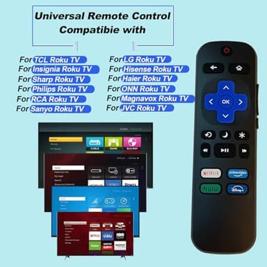 Roku Remote Replacement Compatible for TCL Roku/Hisense Roku/Onn Roku/Sharp Roku/Element Roku/Westinghouse Roku/Philips Roku/Insignia Roku/Jvc Roku/RCA Smart TVs(2 Pack) - Image 2