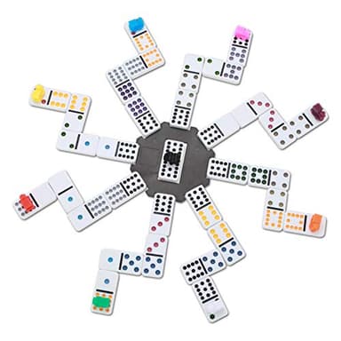 NOLIE Mexican Train Dominoes Game, Double 12 Dot Dominoes Set with Aluminum Case - Image 2
