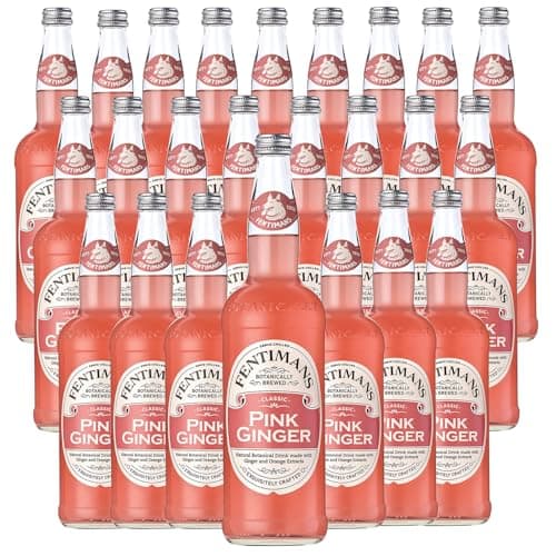 Fentimans Botanically Brewed Classic Pink Ginger Sparkling Soda, 9.3 fl oz Bottles – Premium Craft Soda/Mixer for Cocktails & Refreshing Drinks - Image 1