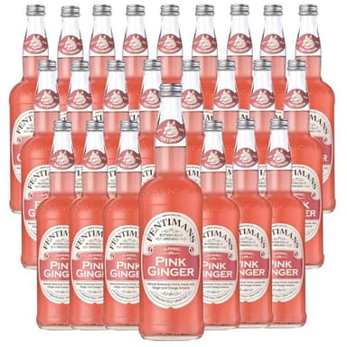 Fentimans Botanically Brewed Classic Pink Ginger Sparkling Soda, 9.3 fl oz Bottles – Premium Craft Soda/Mixer for Cocktails & Refreshing Drinks - Image 1