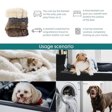 gogobunny Waterproof Dog Blanket for Large Dogs, Cats, Puppy, Reversible Faux Fur Pet Throw Blanket, Washable, Calming Furniture Protection for Sofa Bed (25x35 Inch (Pack of 1), Beige) - Image 6