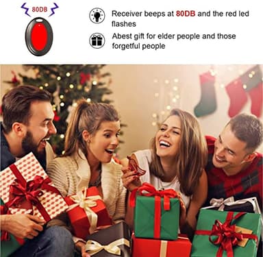 Reyke Key Finder, 80dB+ RF Item Locator Tags with 131ft. Working Range, Wireless Remote Tracker for Wallet, Phone, Glasses, Pet, 1 RF Transmitter & 4 Receivers - Image 5