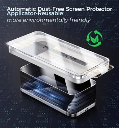 MAGIC JOHN 3rd Gen Upgraded for iPhone 15ProMax Privacy Screen Protector 6.7 Inch,25°Anti-Spy Screen,Shockproof Tempered Glass,Auto Dust-Removal,Bubble Free,Easy Installation,2 Pack - Image 8