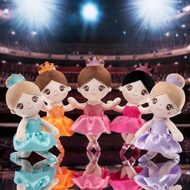 Gloveleya Ballet Toy Baby Girl Gifts Dolls Soft Plush Toy Ballet Girl Doll Peach 14 Inches with Gift Box - Image 9