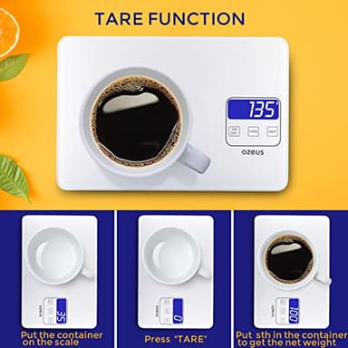 Food Scale with USB Rechargeable, Digital Kitchen Scale with 6 Units, High Precision to 0.04 oz /11lbs Capacity, Weight Range from 3g-5000g - Image 7