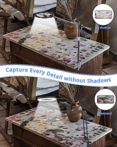 UBeesize 12" Ring Light with Overhead Phone Mount, LED Ring Light with Phone Holder and Stand, Desk Light Ring for iPhone,Cameras, Selfie Light for Live Streaming,Video Recording, Content Creation - Image 5