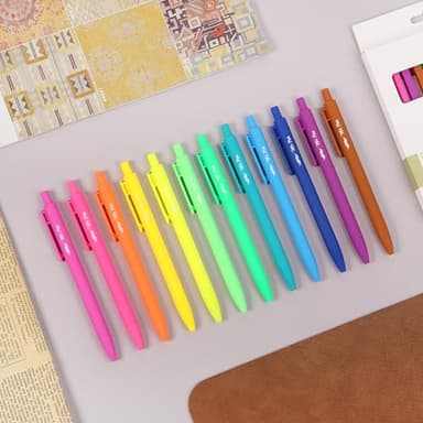 Mr. Pen- Retractable Gel Pens, 12 Pack, Bright Color Ink Gel Pens, Gel Pen Fine Point 0.7mm, Retractable Pens - Image 6