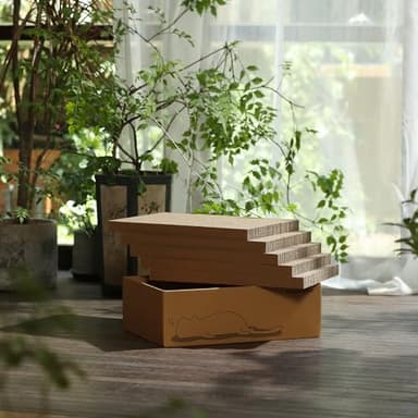 FUKUMARU 5 PCS Cat Scratching Boards, 11.4 Inch Width Ex-Large Cat Scratcher Box, Reversible Cardboard Scratchers for Indoor Cats, Cat Scratch Box for Large, Medium and Small Cats, Protect Furniture - Image 9