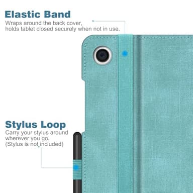 Fintie Case for Samsung Galaxy Tab A9 Plus/A9+ 5G 11 Inch 2023 Model (SM-X210/X216/X218), Multi-Angle Viewing Smart Stand Back Cover with Pocket Auto Wake/Sleep, Turquoise - Image 8