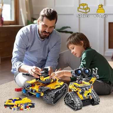 INSOON Robot Toys for Kids Building Set, 520 PCS App & Remote Control Robotics Kit, 5-in-1 RC Wall Robot Engineer Dinosaur Building Block Toy Gift for Kids 6 7 8 9 10 11 12+ Years Old Boys Girls - Image 6