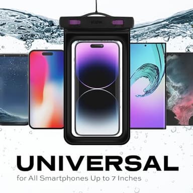 STATIK MarCase Waterproof Phone Pouch, Certified Waterproof Phone Case with Lanyard, Waterproof Bag for Phones up to 7", Protect Travel Accessories, Vacation Essentials, Kayak Accessories & More (2pk) - Image 6