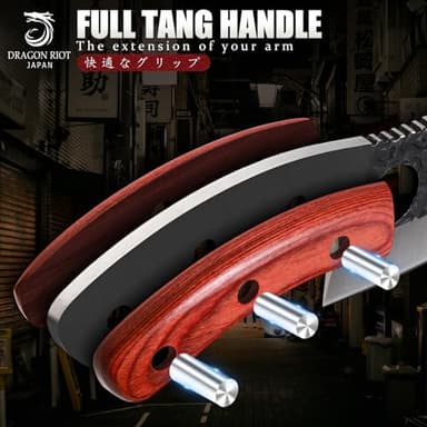 DRAGON RIOT Professional Butcher Knife Set for Meat Processing, 3Pcs High Carbon Steel Hand Forged Serbian Cleaver Chef Knife Set with Ergonomic Handles for Kitchen Outdoor Cooking - Image 3