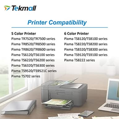 Tekmall PGI-280XXL CLI-281XXL 280XL 281XL Compatible Ink Cartridges Replacement for Canon Printer ts702 TR8620a - Image 3