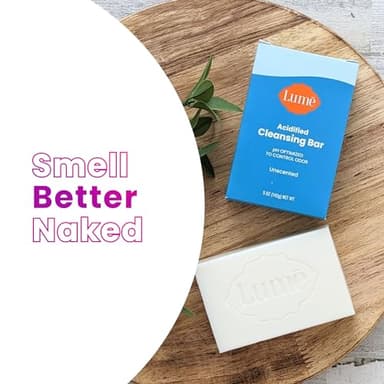 Lume Acidified Body Cleansing Bar - 24 Hour Odor Control - Removes Odor Better than Soap - Moisturizing Formula - Formulated Without SLS or Parabens - OB/GYN Developed - 5 ounce (Unscented) - Image 6