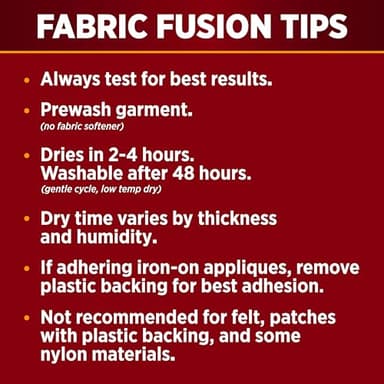Aleene's Fabric Fusion Glue 4 oz 3-Pack, Permanent and Washable Adhesive, No-Sew Fabric Glue for Clothing, Denim, Polyester, Cotton, Flannel Materials, Dries Flexible - Image 2