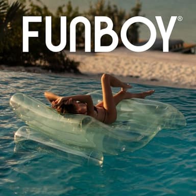 FUNBOY Giant Inflatable Luxury Seaglass Green Chaise Lounger, Chair Pool Float for Adults, Transparent Seaglass Green Material, Perfect for a Summer Pool Party - Image 7