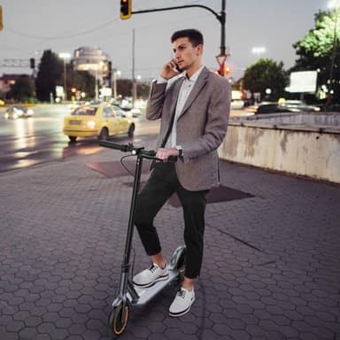 Electric Scooter for Adult, 19 MPH Top Speed, 21 Miles Long Range, w/h 350W Powerful Motor, 8.5" Solid Tire, Fast Charging, Folding Electric Scooter, Dual Braking, Smart APP, Max Load 264 LBS - Image 8