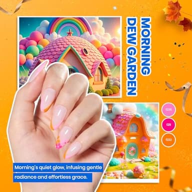 Beetles Gel Nail Polish Kit with U V Light - 80Pcs Fall Nail Fest Color Enchantment 55 Colors Gel Polish Starter Kit with Base Top Coat DIY Nails Stickers Manicure Tools Gift for Women Teens Girls - Image 5