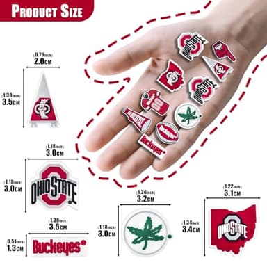 MATHARAGO 8 9 10 11 Pcs Shoe Charms for sports fans Decoration, Different Team Shoes Accessories for Boys Girls Kids Adults Women Men Party Favors Birthday Gifts(YDD-10P-008) - Image 2