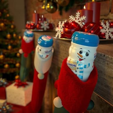 Mentos Sugar-Free Chewing Gum, Fresh Mint Flavor, Winter Edition Snowman Bottle, Holiday Stocking Stuffer, Secret Santa, 50 Count (Pack of 4) - Image 6