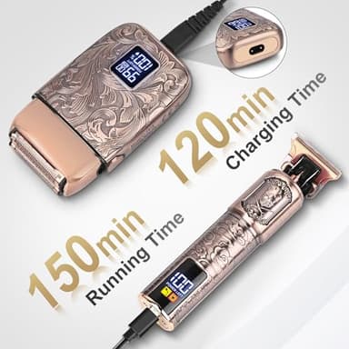 Ufree Foil Shavers Electric Razor for Men, Beard Trimmer Grooming Shaving Kit, Hair Trimmer, Cordless Head Shavers for Bald Men Barber Clippers, Birthday Gifts for Him - Image 6