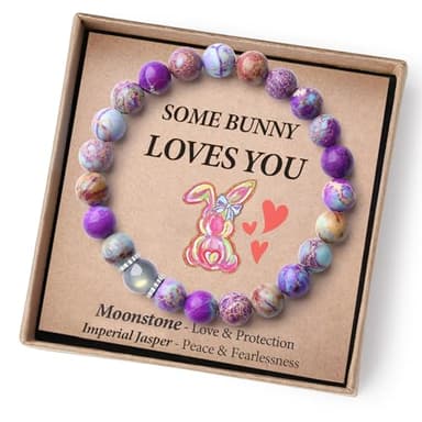THEMEROL Christmas Stocking Gifts for Kids Easter Basket Stuffers Teens Girls Teenage Tween Unique Gift Moonstone Bracelet Toddler Egg Essentials Bunny Cards Adults Women Outfit 8 12 7 11 Year Old - Image 1