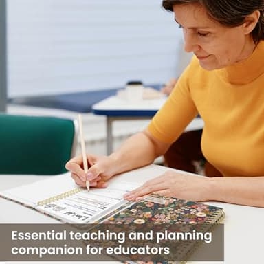 Planner 2025-2026, Monthly and Weekly Calendar Academic Planner (July 2025 - June 2026), Hardcover Student Teacher Planning Agenda Book with Tabs, Perfect for Office School Supplies, A5 (6.3" x 8.5") - Petals - Image 7