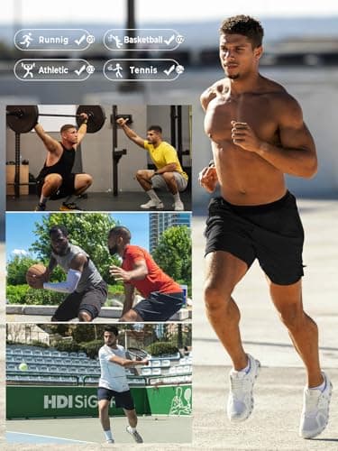 NORTHYARD Men's Athletic Running Shorts Quick Dry Workout Shorts Lightweight Sports Gym Basketball 7"/ 9"/ 5" Tennis Hiking Exercise Black-7 inches 2XL - Image 5