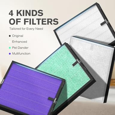 MERONTE Air Purifier for Home Large Room up to 1690 ft², HEPA Filter with PM 2.5 Monitor, WiFi and Alexa Compatible, Dual Air Intake for Smoke, Odor, Pets, White - Image 9