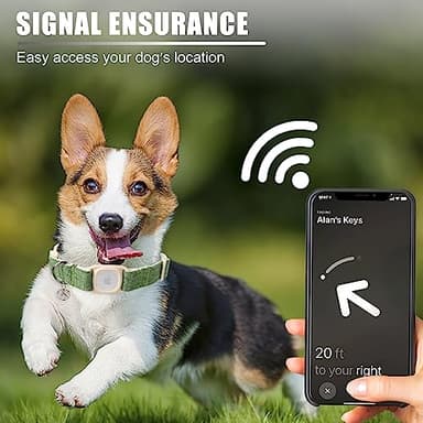 DOGWONG Airtag Cotton Hemp Dog Collar, Heavy-Duty Dog Collar with Airtag Holder Green Natural Fabric Pet Cute Puppy Necklace for Small Medium Large Dogs - Image 3