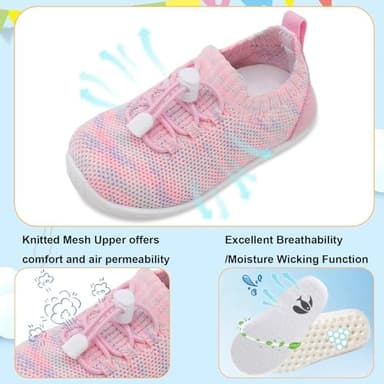 FEETCITY Baby Shoes Boys Girls First Walking Shoes Infant Sneakers Crib Shoes Breathable Lightweight Slip On Shoes - Image 4