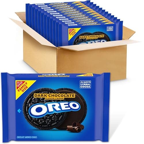 OREO Dark Chocolate Creme Chocolate Sandwich Cookies, Family Size, 12 - 17 oz Packs - Image 1