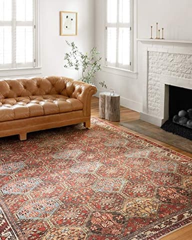 Loloi Loren Collection LQ-16 Spice/Multi 8'-4" x 11'-6" Area Rug - Image 1