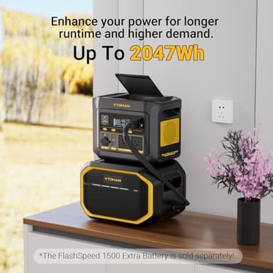 VTOMAN FlashSpeed 600, Portable Power Station 499Wh, 70Min Fully Charged, 600W(Peak 1200W) LiFePO4 Battery Solar Generator, 9 Output Ports for Vehicle Emergency, Road Trip, Outdoor Camping - Image 8