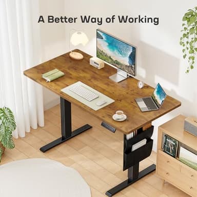 Marsail Standing Desk 55"x24" Adjustable Height Electric Standing Desk with Storage Bag for Study Writing Work 4 Memory Preset with Headphone Hook - Image 3