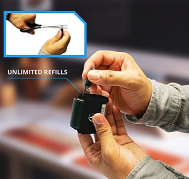 Vantamo Identity Theft Protection Roller Stamp for Hiding Sensitive Information, Wide Confidential Stamp with 3 Ink Refill, Security Stamp Roller for Identity Theft Prevention, Classy Black - Image 6