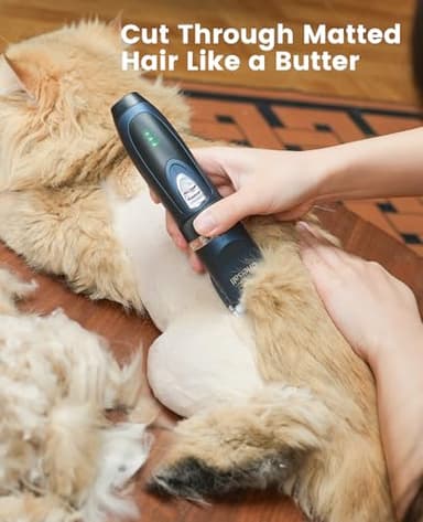 oneisall Cat Clippers and Paw Trimmer 3 in 1 Cat Grooming Kit,Cat Clippers for Matted Hair,Cordless Kitty Shaver for Matted Long Hair,2 Speed Pet Clippers - Image 3