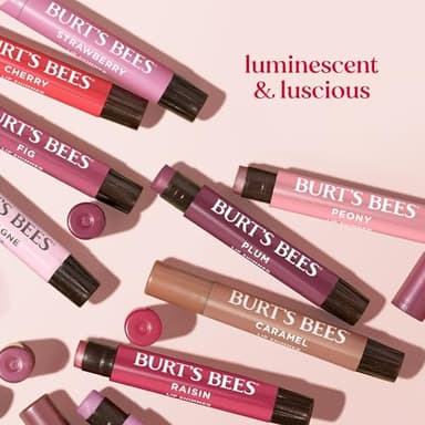 Burt's Bees Shimmer Lip Tint Set, Tinted Lip Balm Stick, Moisturizing for All Day Hydration with Natural Origin Glowy Pigmented Finish & Buildable Color, Rhubarb (4-Pack) - Image 11