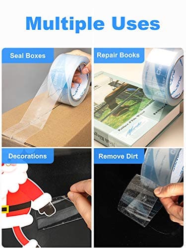 JARLINK Clearer Packing Tape 12 Rolls, Heavy Duty Packaging Tape for Shipping Packaging Moving Sealing, 2.7mil Thick, 1.88 inches Wide, 60 Yards Per Roll, 720 Total Yards - Image 7