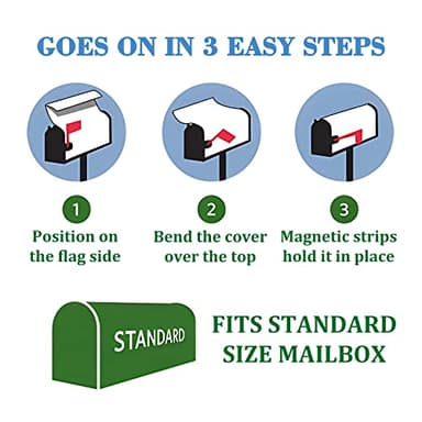 Texupday Happy St.Patrick's Day Hat Shamrock Decoration Mailbox Cover with Magnetic Strip Holiday Mailbox Wraps Post Letter Box Cover Standard Size 21" X 18" for Garden Outdoor Yard Decor - Image 7