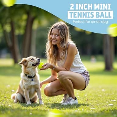 WRTZ 12 Small Tennis Balls for Dogs | 2 Inch Dog Fetch Toys for Your Smaller Pups | Non-Abrasive for Smaller Mouths | Interactive Dog Toys for Boredom & Fun | Works with Ball Launcher for Small Dogs - Image 2