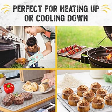 Checkered Chef Cooling Rack for Cooking and Baking - 11 ¾" x 17 Set of 2 Stainless Steel, Oven Safe Grid Wire Cookie Cooling Racks - Image 6