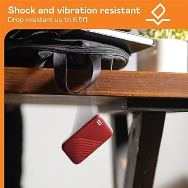 Western Digital 2TB My Passport SSD Portable External Solid State Drive, Red, Sturdy and Blazing Fast, Password Protection with Hardware Encryption - WDBAGF0020BRD-WESN - Image 11