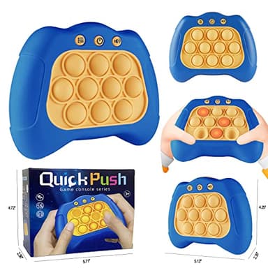 Intoypad Pop The Target! Handheld Speed Push Game Machine: A Fun Multiplayer Game for Family. Sensory Fidget Toy Christmas Toys Gifts for 6 7 8 9 10 11 12 Years Old Kids Road Trip Car Games Kids Blue - Image 4