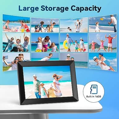 Frameo 10.1" WiFi Digital Picture Frame, Smart Digital Photo Frame with 16GB Storage, 1280x800 IPS HD Touch Screen, Auto-Rotate, Easy Setup to Share Photos or Videos Remotely via App from Anywhere - Image 5