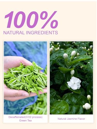 TeeLux Decaf Jasmine Green Tea Bags, Decaffeinated Jasmine Scented Green Tea, Pleasant Aroma & Smooth Taste, 100 Count - Image 3