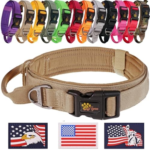 ADITYNA - Tactical Dog Collar for Large Dogs - Soft Padded, Heavy Duty, Adjustable Dog Collar with Handle for Training and Walking - Image 1