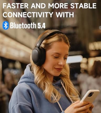 Edifier W800BT Pro Hybrid Active Noise Cancelling Headphones - Hi-Res Audio - AI Call Noise Cancellation - 45H Playtime - Fast Charging - Foldable - Wireless Over-Ear Bluetooth 5.4 Headphones - Black - Image 5